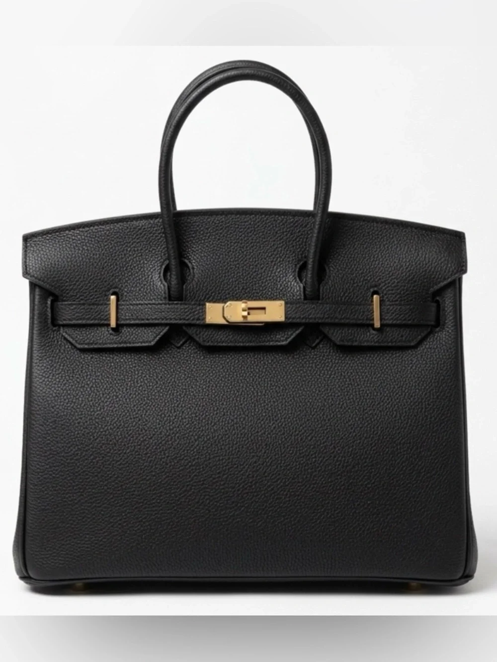 The Ellington 35 - Noir - Large Top Handle Satchel Bag - Genuine Leather